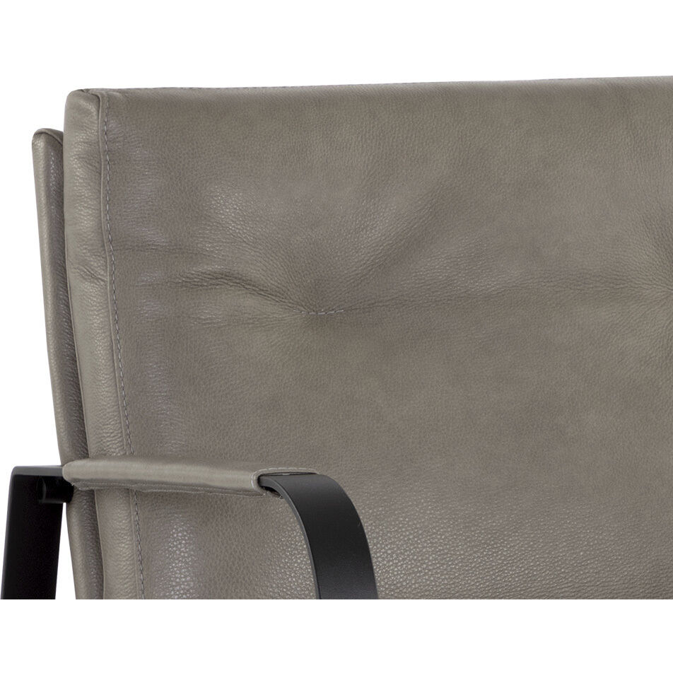 Sterling Missouri Stone Leather Lounge Chair